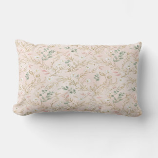 Cojín Lumbar Gold Blush Floral Wedding Pillow