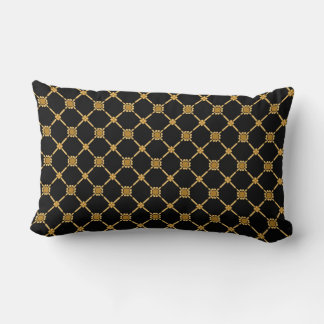 Cojín Lumbar Golden Lattice Elegance