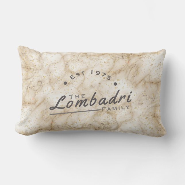 Cojín Lumbar Golden Marble  (Anverso)