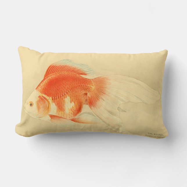 Cojín Lumbar Goldfish japonés. El Ryukin. (Anverso)