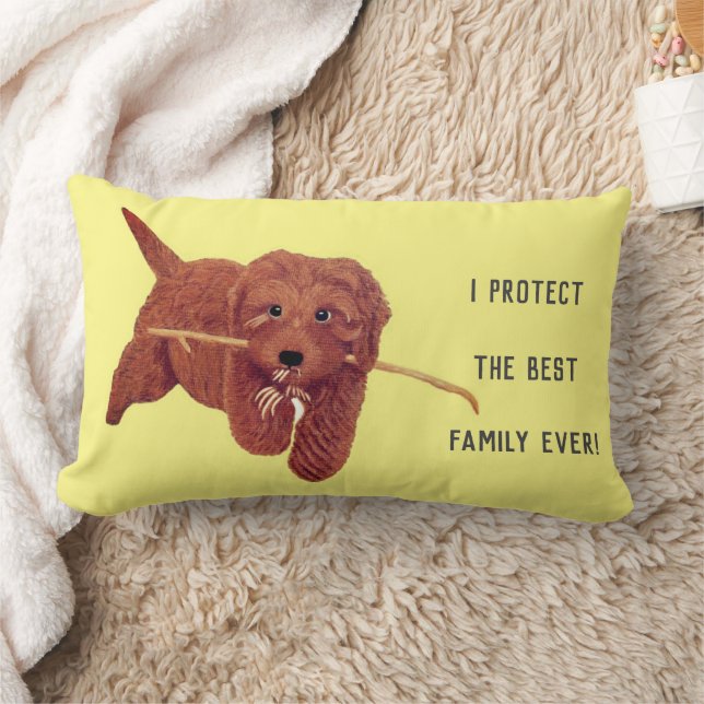 Cojín Lumbar Goldie Golden Doodle Throw Pillow (Manta)