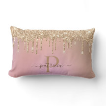 Gotas de brillo Glam Gold Monograma elegante Lumba