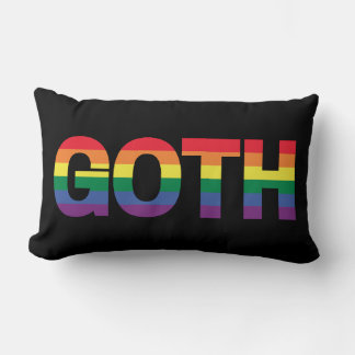Cojín Lumbar Goth LGBTQ+ Regenbogen