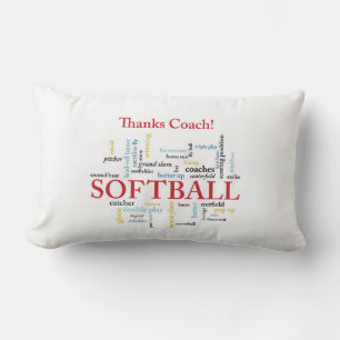 Cojín Lumbar Gracias Al Entrenador De Softball Palabras De Grup