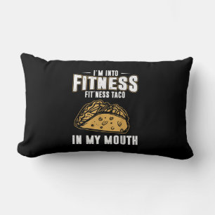 Cojín Lumbar Gracioso Gym Fitness Taco T-Shirt