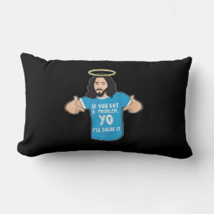 Cojín Lumbar Gracioso Jesús Shirt Christian Meme Yo lo resolver