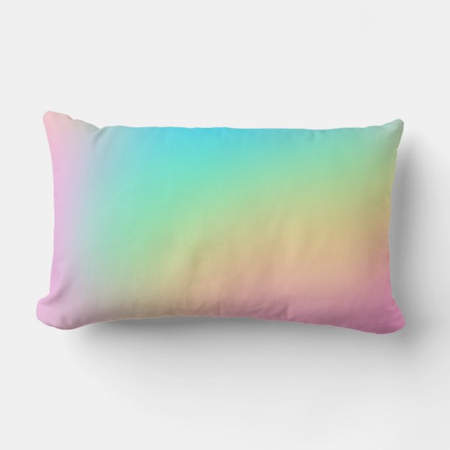 Cojín Lumbar Gradiente de arcoiris prudente suave (Anverso)