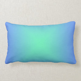 Cojín Lumbar Gradiente de diamante azul a verde aguamarina