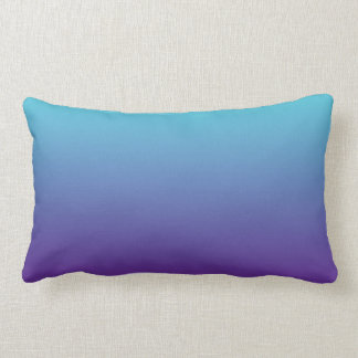 Cojín Lumbar Gradiente de Fondo Simple Turquesa Azul Púrpura