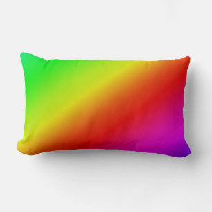 Cojín Lumbar Gradiente diagonal arcoiris rojo a verde