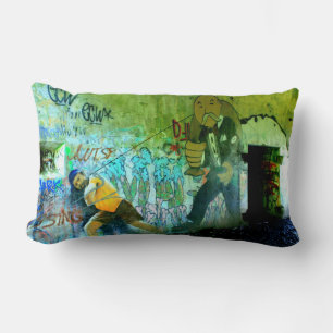 Cojín Lumbar Grafiti de la isla Peaks de Maine