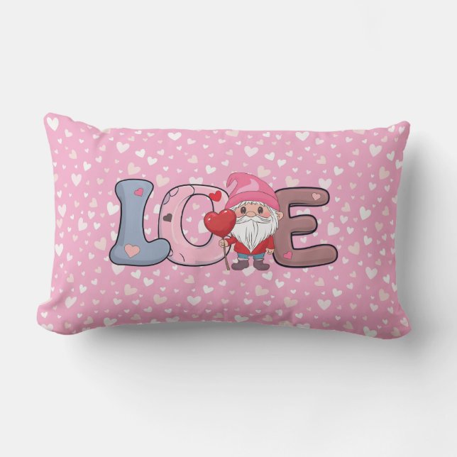 Cojín Lumbar Gran amor día de San Valentín regalo Pillow (Anverso)