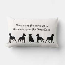 Cojín Lumbar Gran Dane Humor Mejor asiento en casa Mascota de p