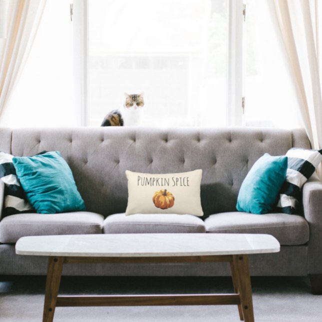 Cojín Lumbar Granja de especias de calabaza de otoño (Subido por el creador)