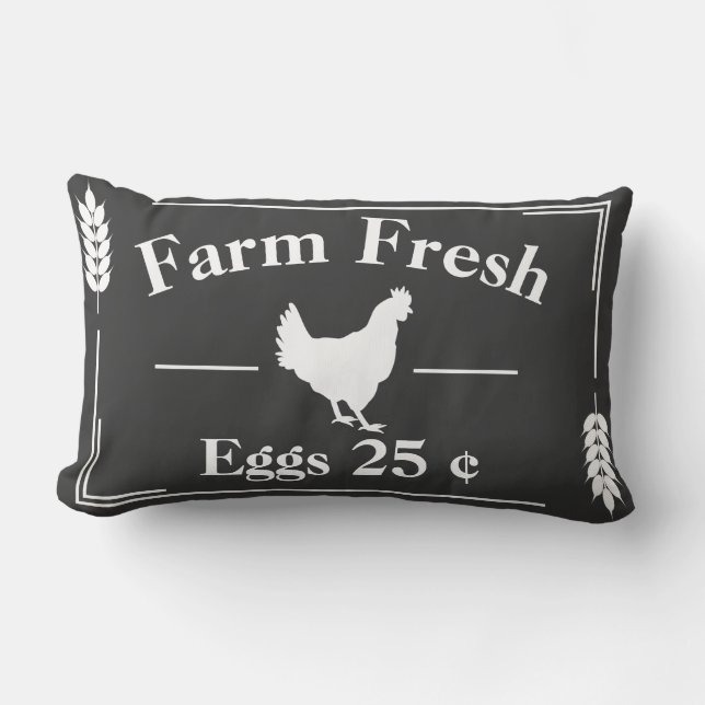 Cojín Lumbar Granja moderna de hueso fresco Hen (Anverso)