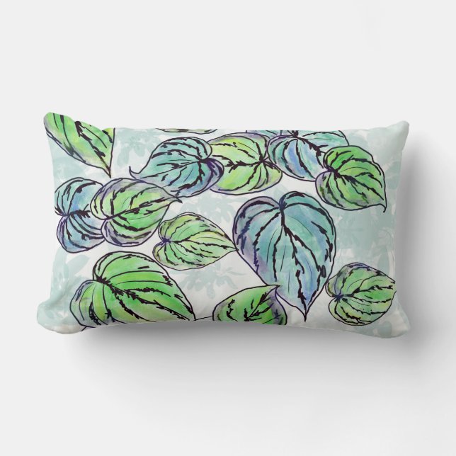 Cojín Lumbar Green Leaves Lumbar Pillow (Anverso)