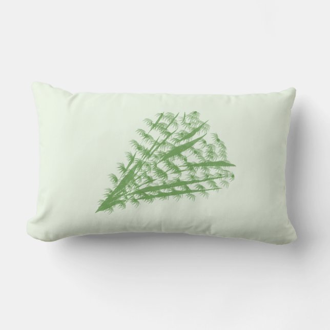 Cojín Lumbar Green plant in the shape of a bouquet. (Anverso)