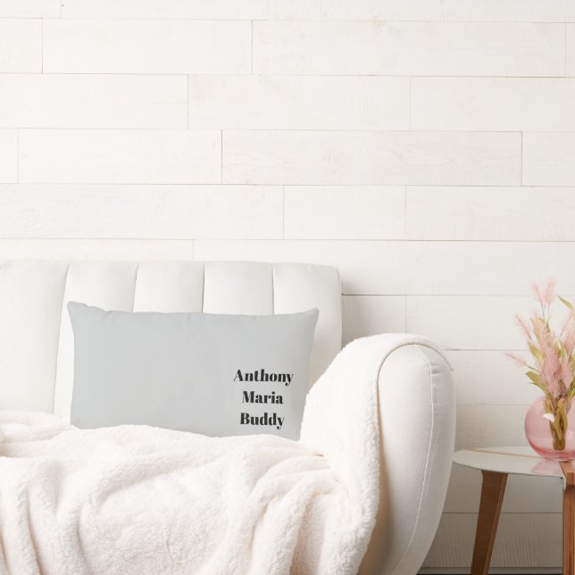 Cojín Lumbar Grey Throw Pillow (Sofá)