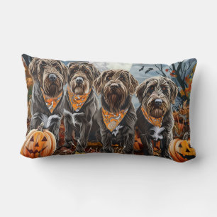 Cojín Lumbar Grifón de caza de pelo duro de Halloween espeluzna
