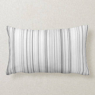 Cojín Lumbar Gris claro gris blanco rayado de las rayas