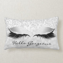 Cojín Lumbar Gris Gris Gray Makeup Lashes Hola Gorgeous