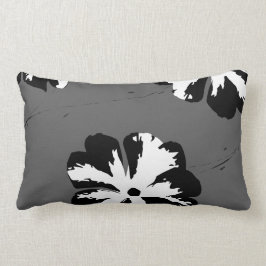 Cojín Lumbar Gris, negro y blanco gráficos del pensamiento