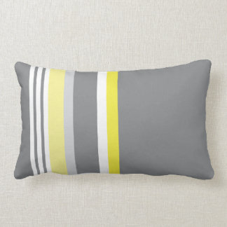 Cojín Lumbar Gris (raya amarilla)