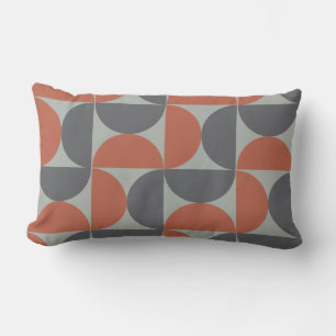Cojín Lumbar Gris y arcilla de estilo moderno de mediados de si