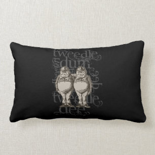Cojín Lumbar Grunge de Tweedledum y de Tweedledee (sola figura)