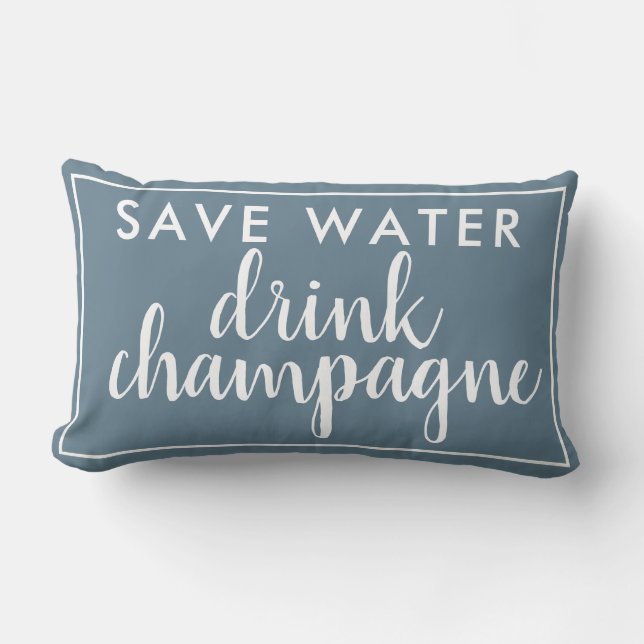 Cojín Lumbar Guardar bebida de agua Champagne Blue (Anverso)
