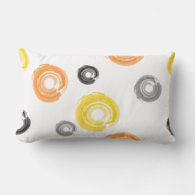 Cojín Lumbar Guay, arte de pincel de moda, urbano, moderno (Anverso)