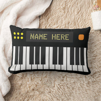 Cojín Lumbar Guay Black Keyboard Music personalizado