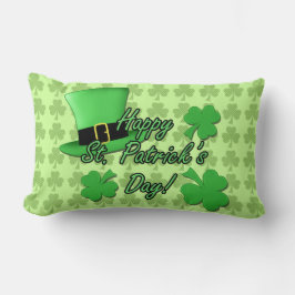 Cojín Lumbar Guay Green top hat Shamrock Patricks Day PLdesign