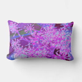 Cojín Lumbar Guay Resumen de la naturaleza retro en rosa calien