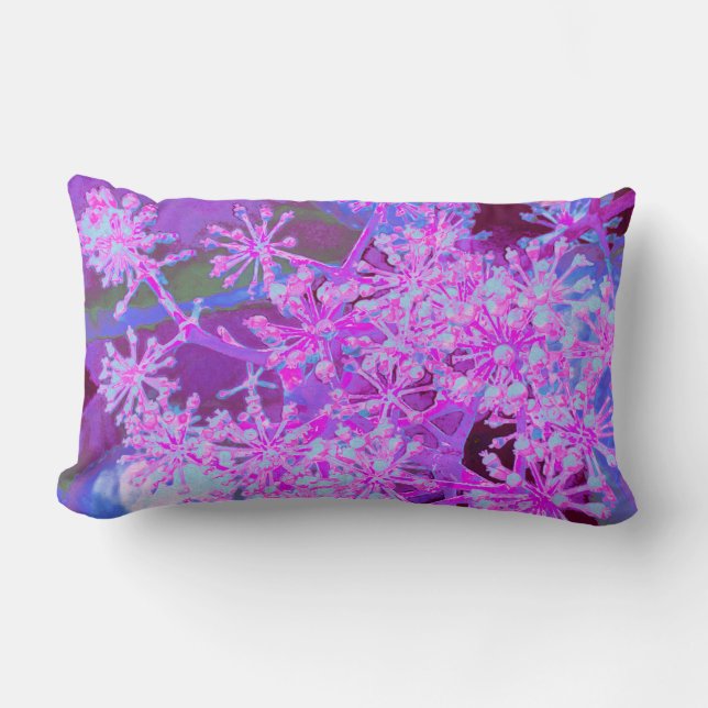 Cojín Lumbar Guay Resumen de la naturaleza retro en rosa calien (Anverso)