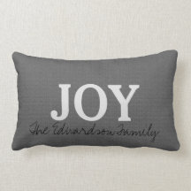 Guión de burlap gris oscuro JOY Nombre de familia 