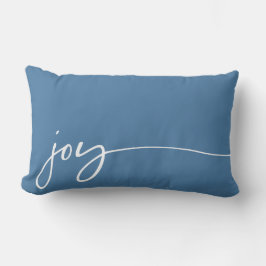 Cojín Lumbar Guión de caligrafía elegante azul de invierno aleg