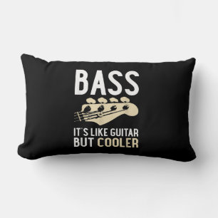 Cojín Lumbar Guitar Lover   Bass es como la guitarra pero más f