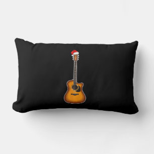 Cojín Lumbar Guitar Santa Hat Navidades Decoraciones Pajama