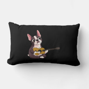 Cojín Lumbar Guitarista de guitarra regalo de Bulldog francés