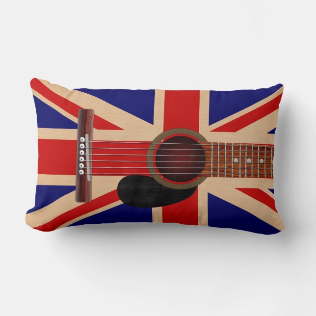 Cojín Lumbar Guitarra de Union Jack (Anverso)