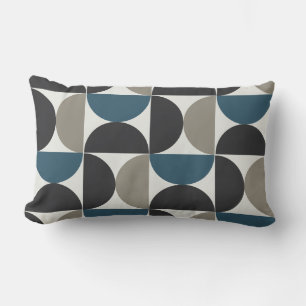 Cojín Lumbar Gunmetal Gris Azul Moderno De Mediano Siglo