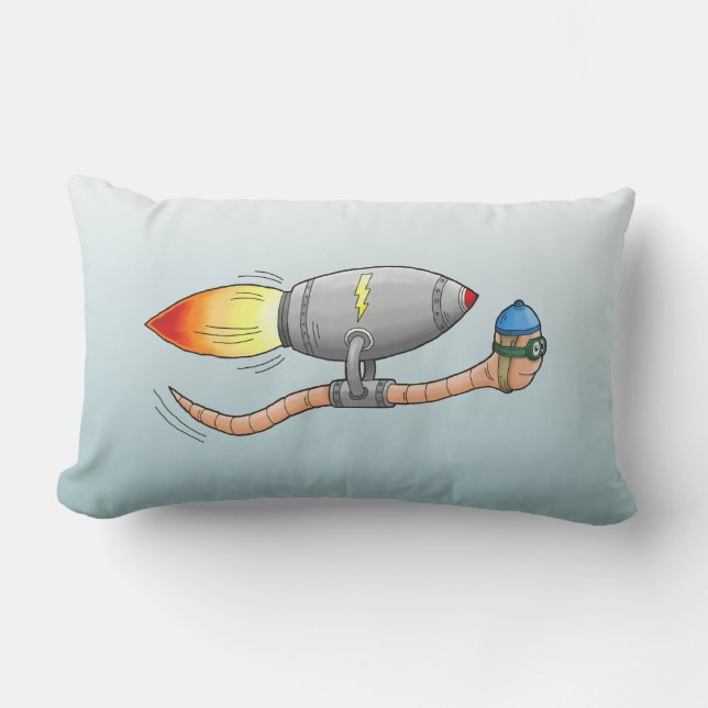 Cojín Lumbar Gusano de cohetes (Anverso)