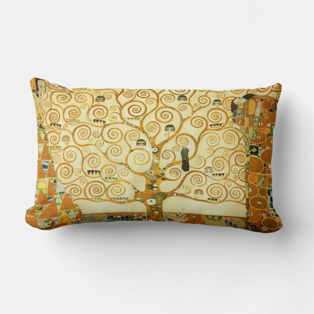 Cojín Lumbar Gustav Klimt El Árbol De La Vida Viejo Art Nouveau (Anverso)