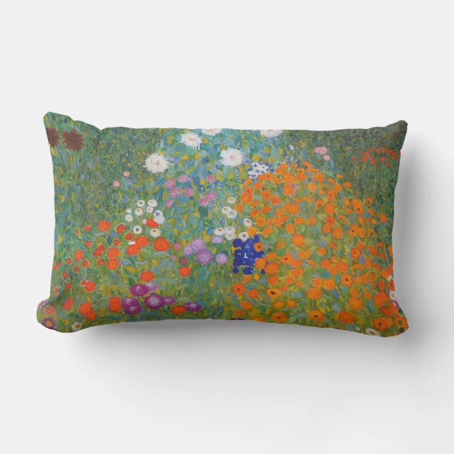 Cojín Lumbar Gustav Klimt Flor Jardín Naturaleza (Anverso)