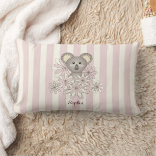 Cojín Lumbar Habitación infantil Koala para bebés pasteles rosa