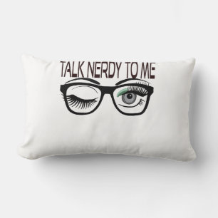 Cojín Lumbar Hablar Nerdy A Mí Gafas Geek Winye Eye Green