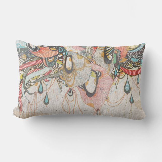 Cojín Lumbar Hacer garabatos en el lenguaje de la luz (Anverso)