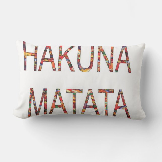 Cojín Lumbar Hakuna Matata Sin Problemas (Anverso)