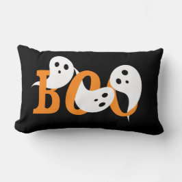 Cojín Lumbar Halloween Boo Ghosts Black